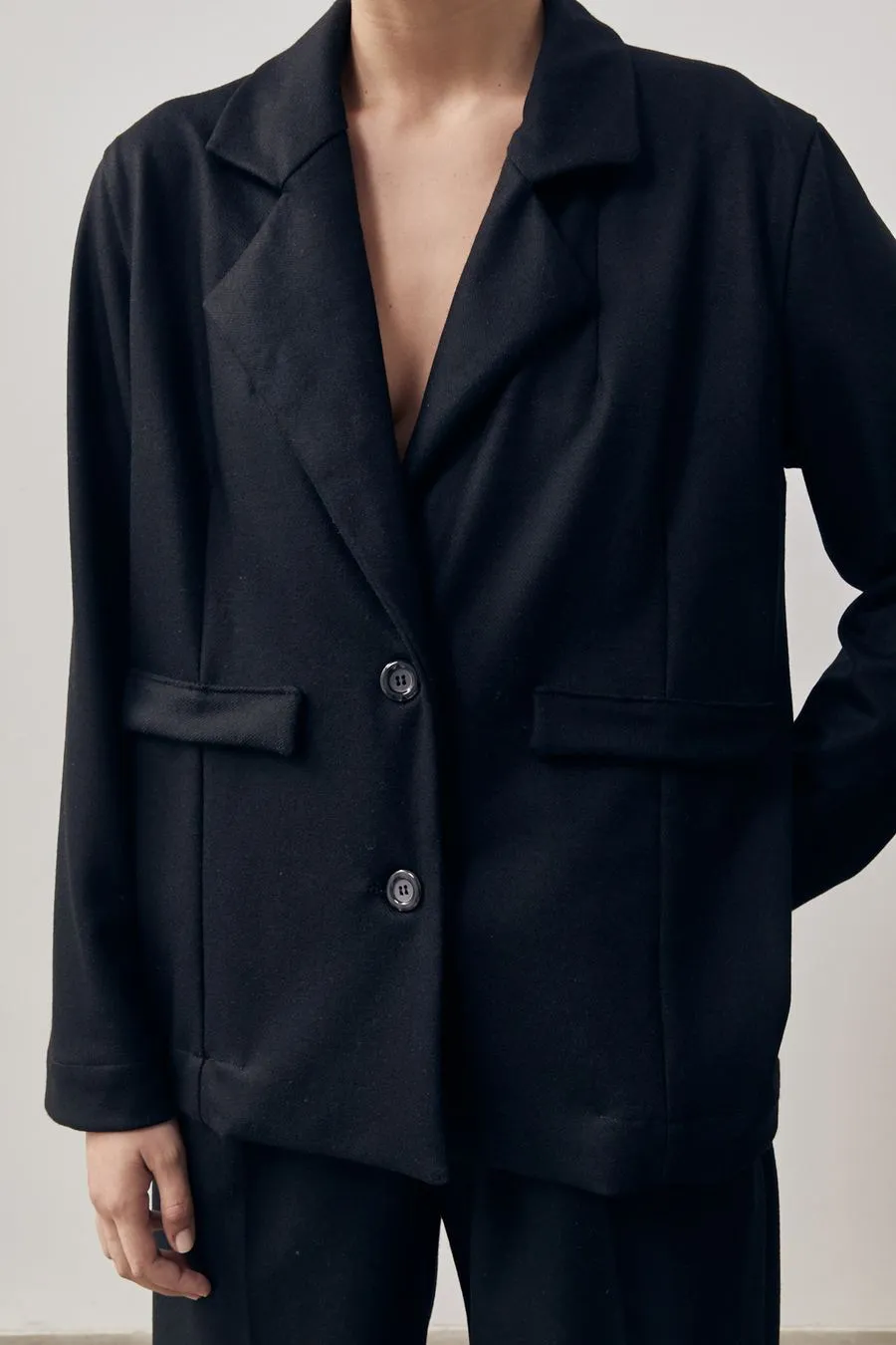 AURORA BLAZER - BLACK WOOL 8