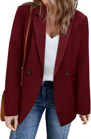 CHICZONE Womens Long Sleeve Casual Blazers Open Front Lapel Button Work Office Blazer Jackets