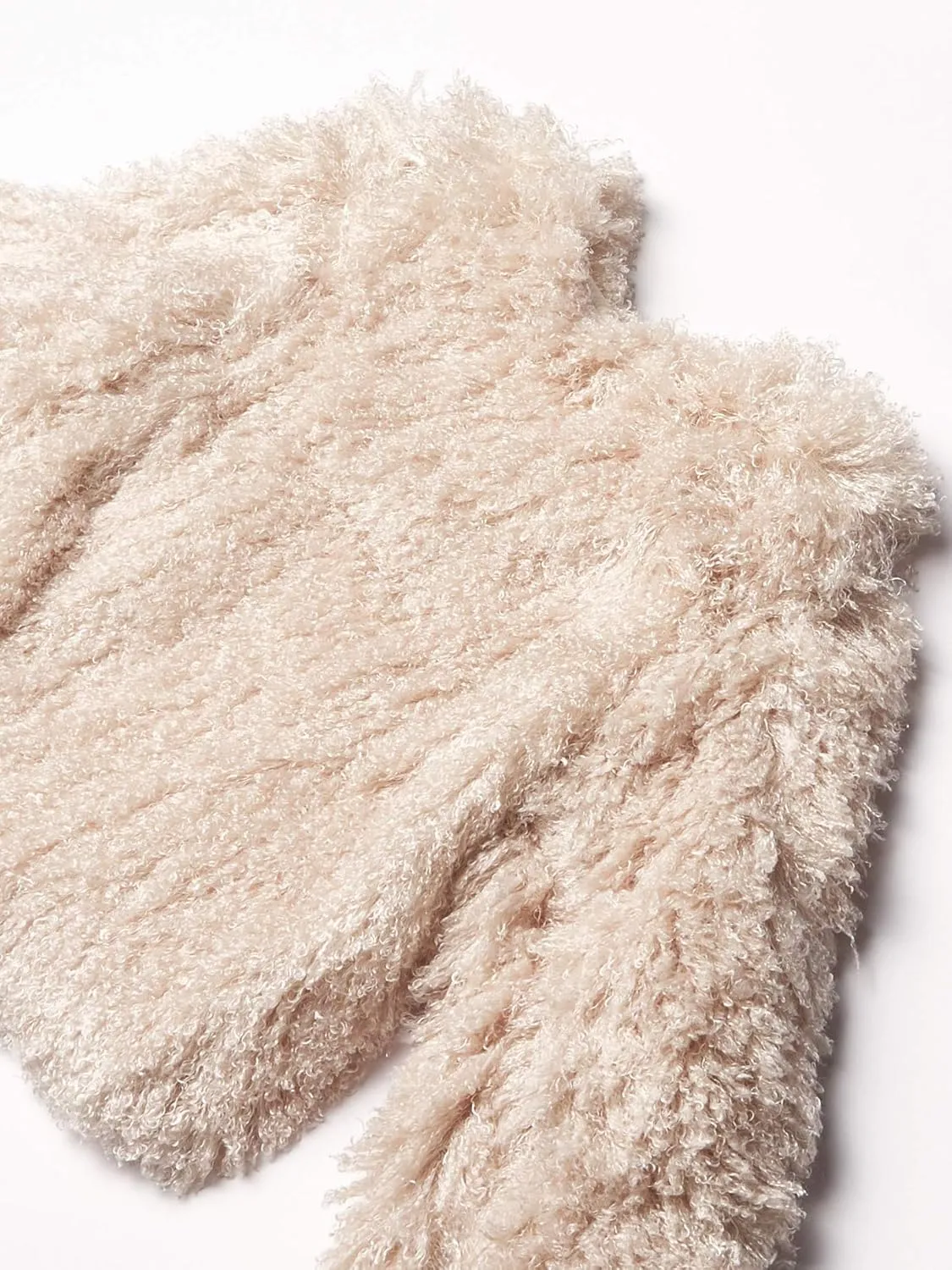 Girls' Long Sleeve Faux Fur Jacket