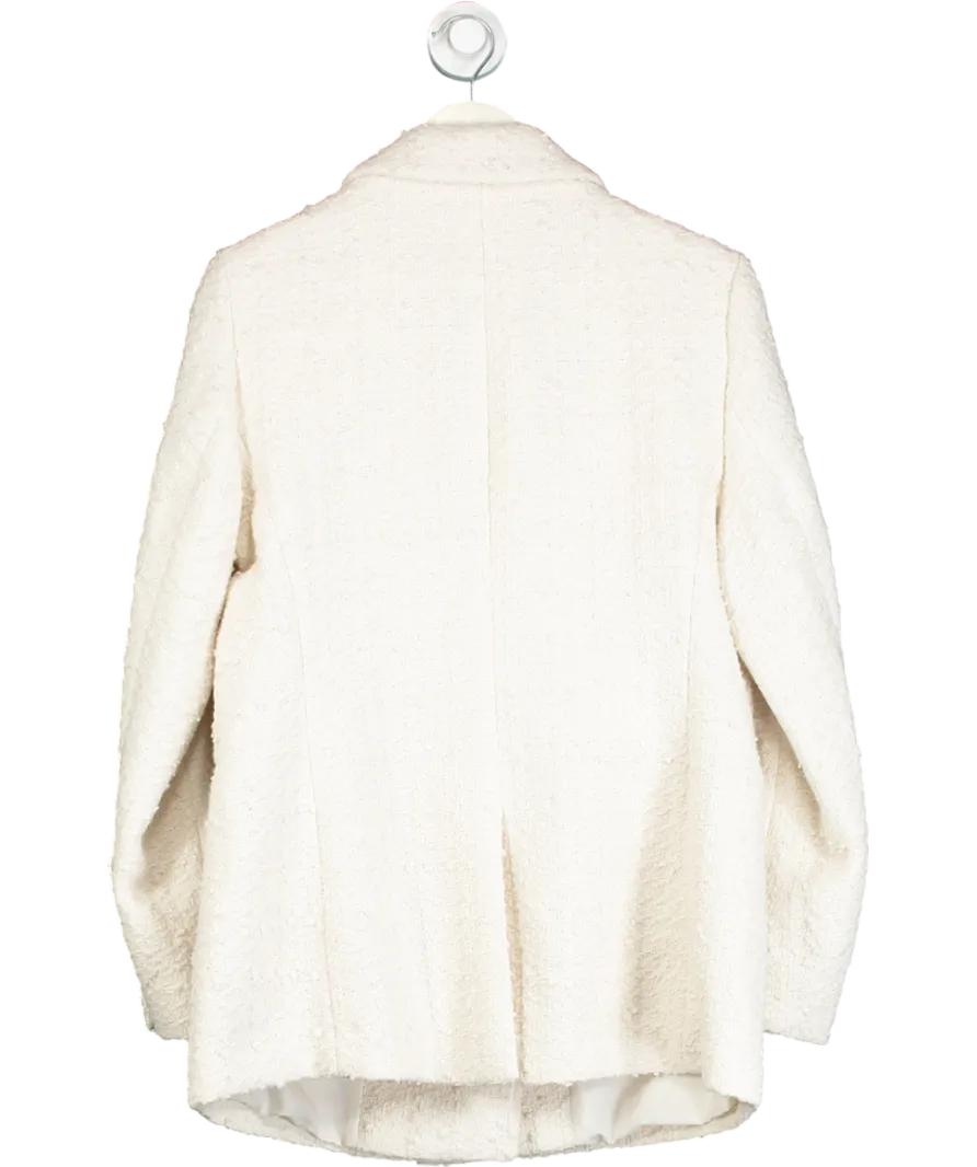 H&M Cream Oversized Bouclé Blazer UK M