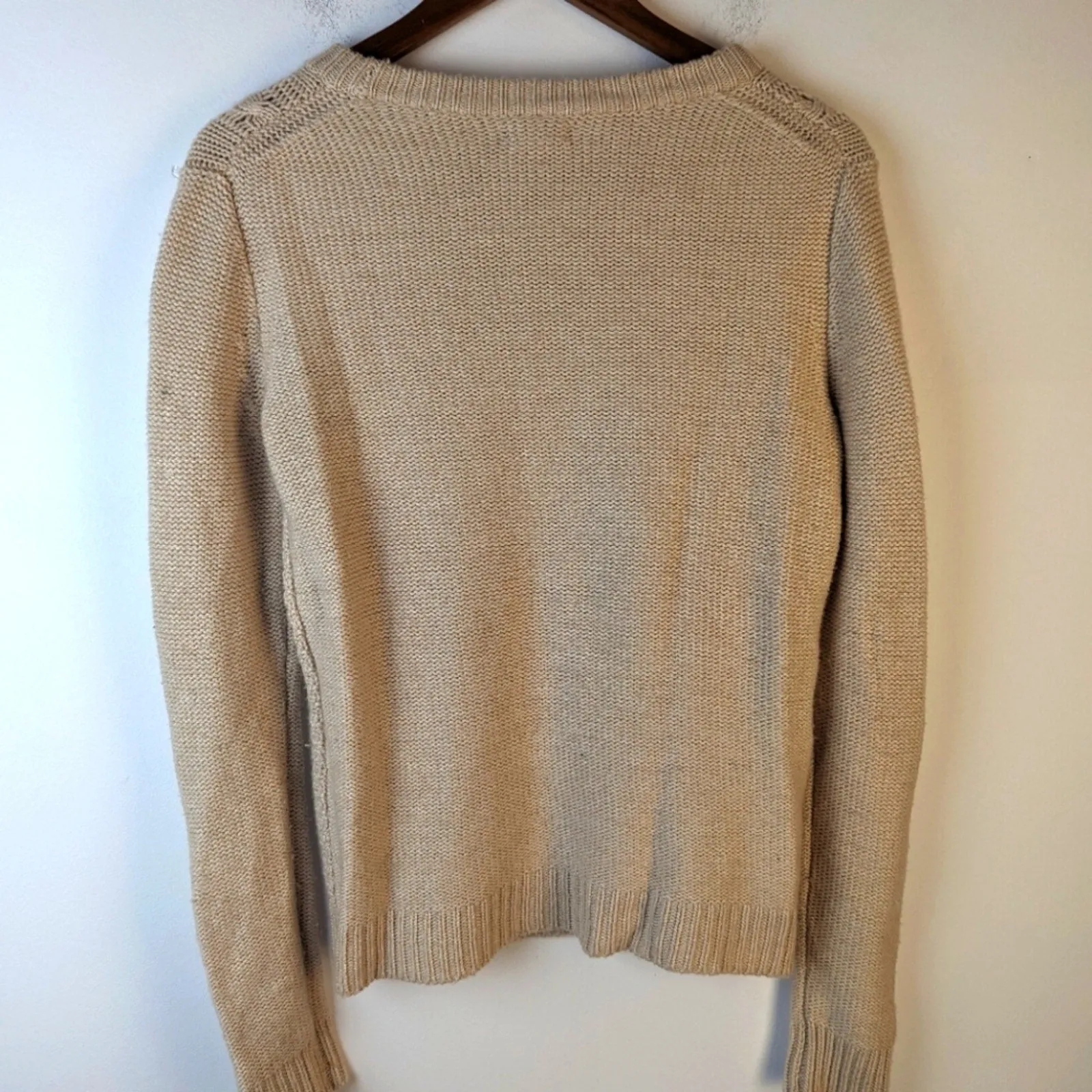 J. Crew Tan Cable Knit Sweater / Small