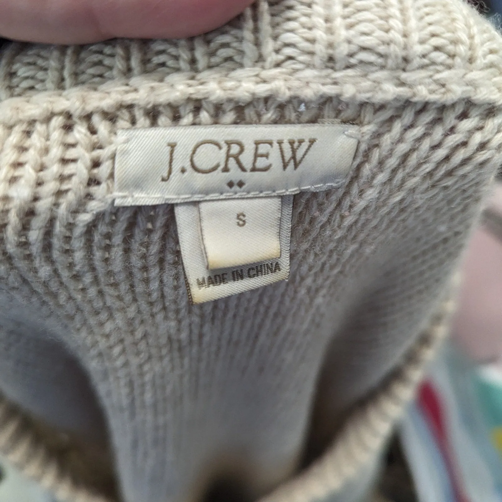 J. Crew Tan Cable Knit Sweater / Small
