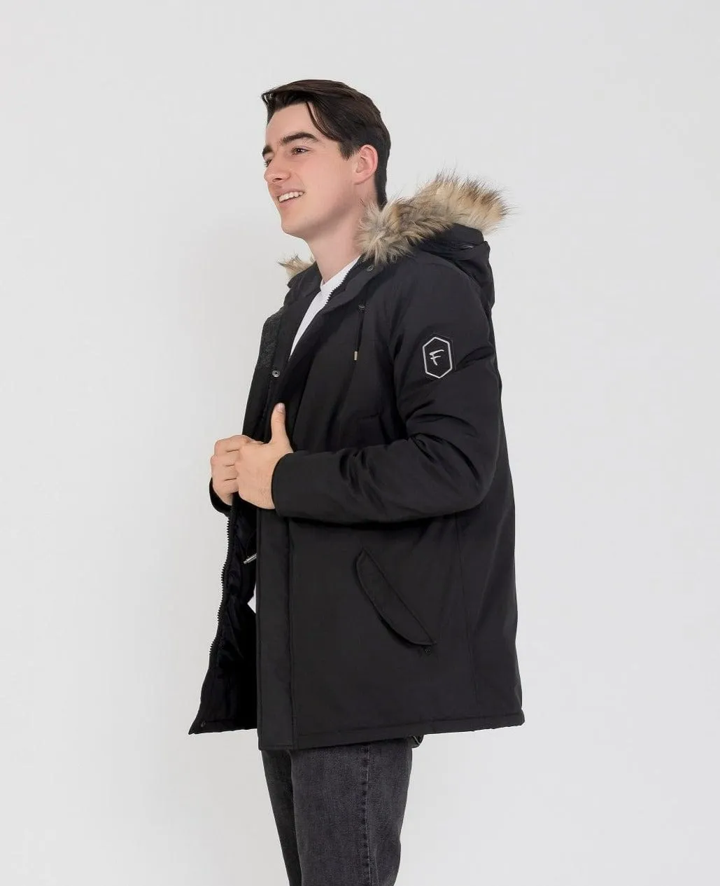 Men's Hudson Ultra Lite Hooded Winter Parka Coat  | Fadcloset