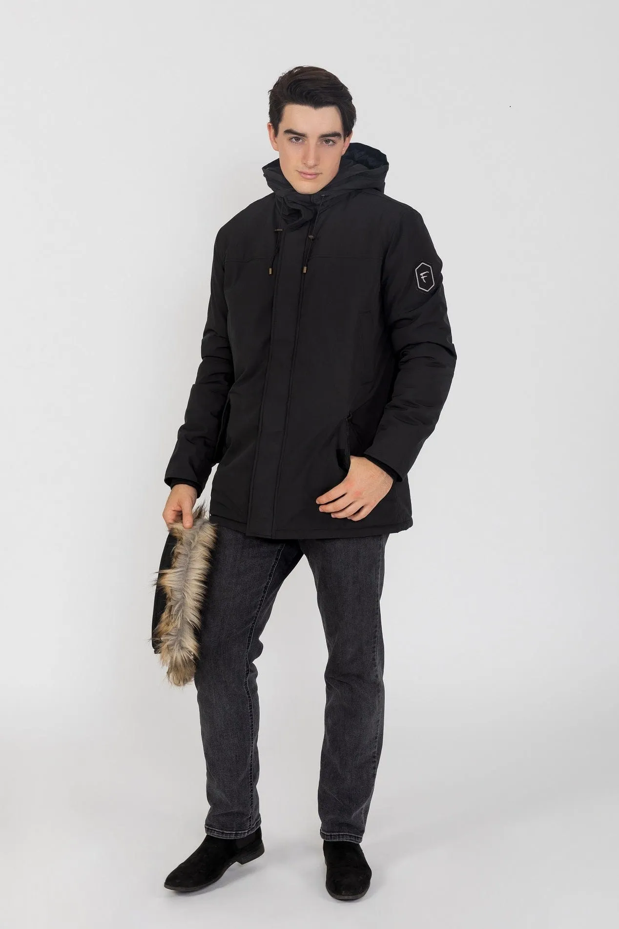 Men's Hudson Ultra Lite Hooded Winter Parka Coat  | Fadcloset