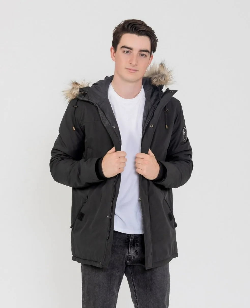Men's Hudson Ultra Lite Hooded Winter Parka Coat From FAD