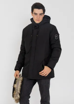 Men's Hudson Ultra Lite Hooded Winter Parka Coat From FAD