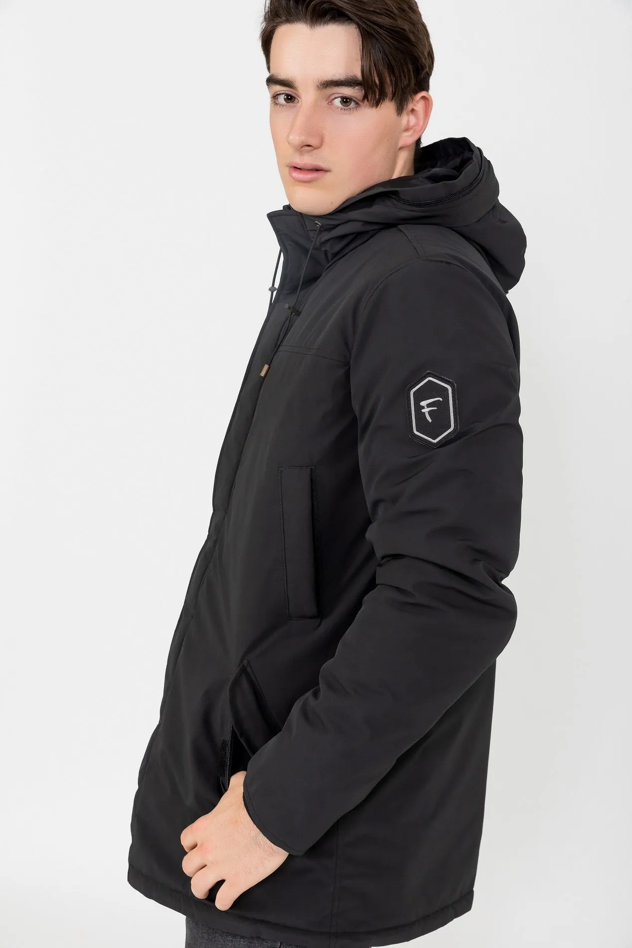 Men's Hudson Ultra Lite Hooded Winter Parka Coat From FAD