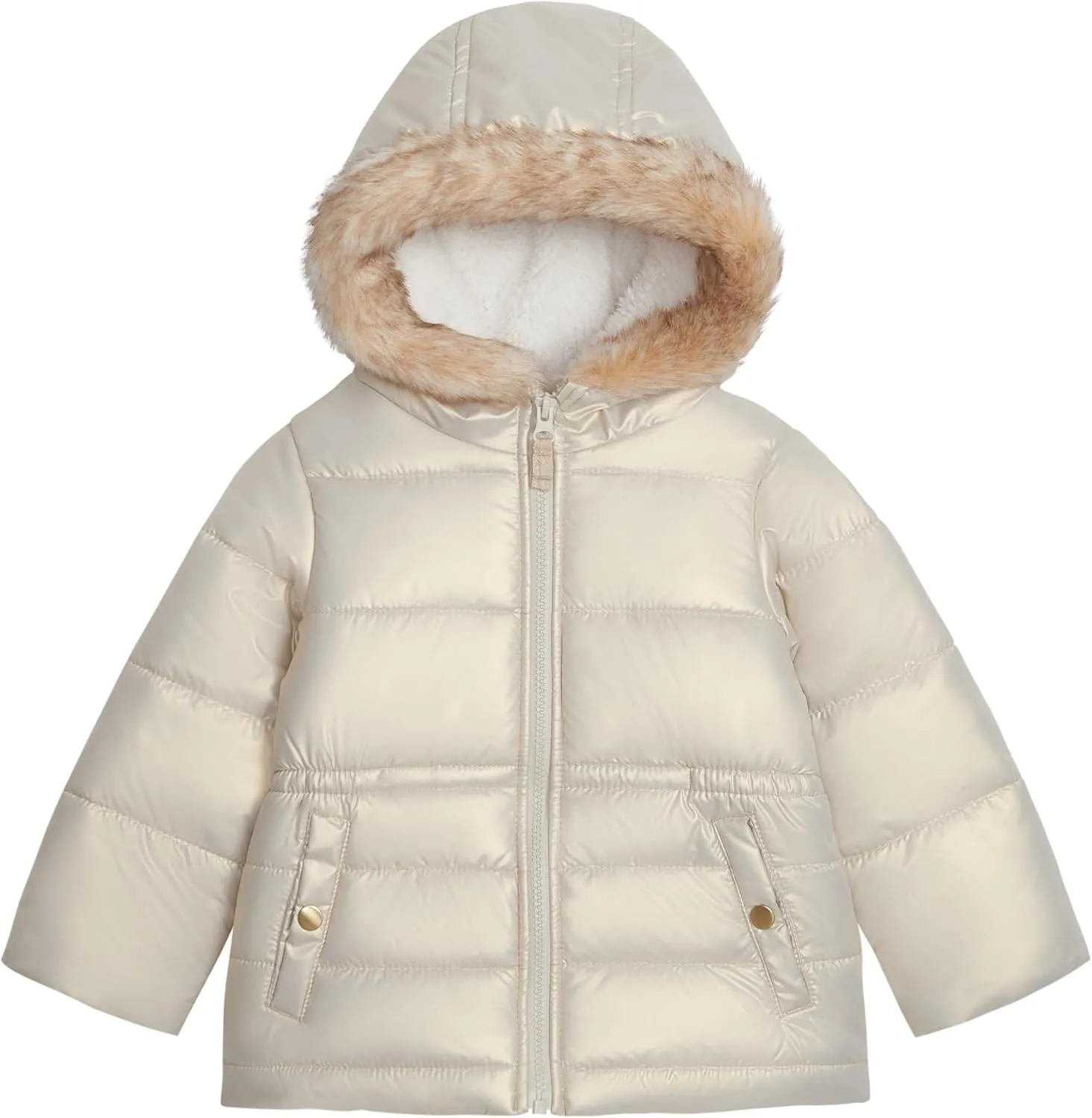 OSHKOSH B'GOSH Girls' Classic Heavyweight Parka with Faux Fur Hood