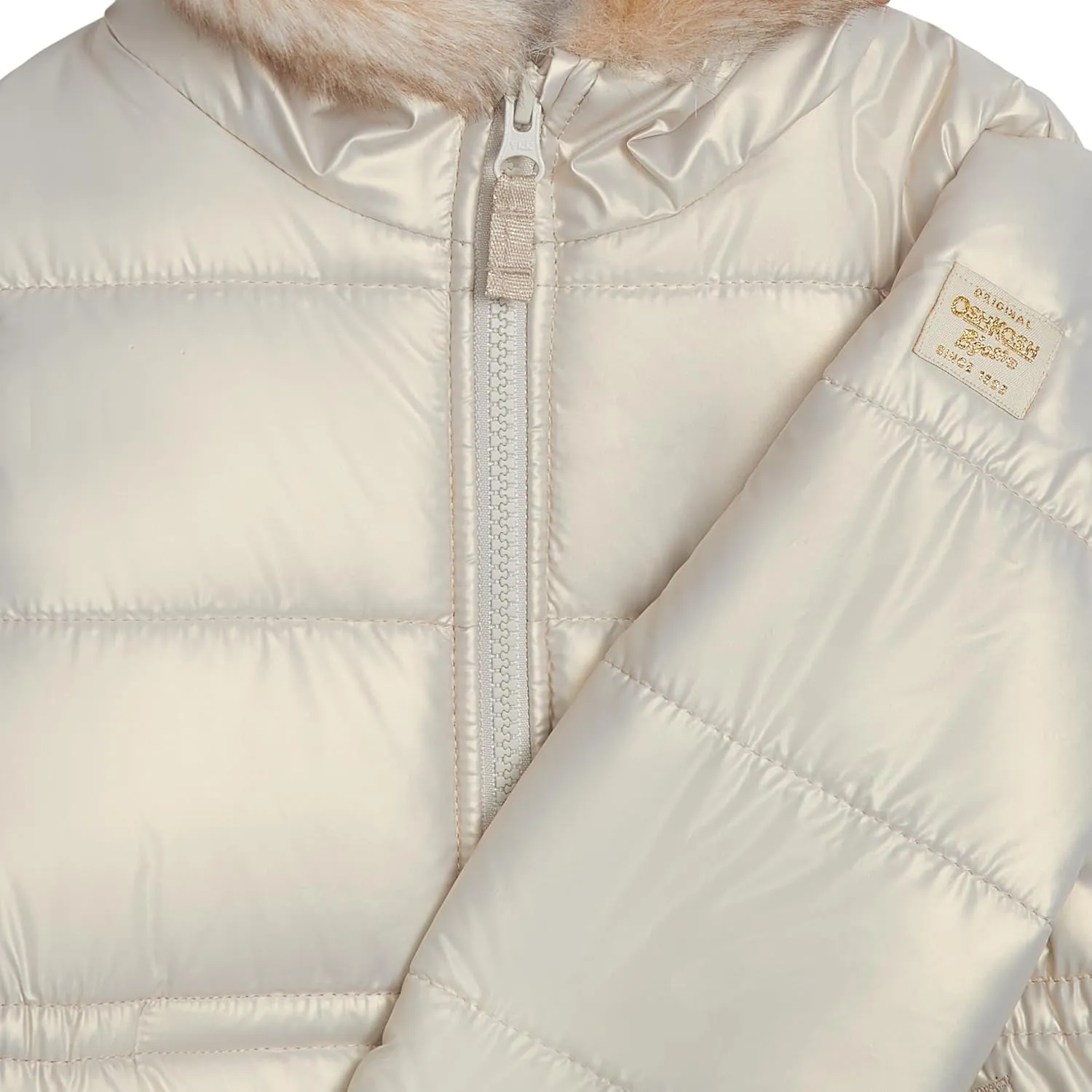 OSHKOSH B'GOSH Girls' Classic Heavyweight Parka with Faux Fur Hood