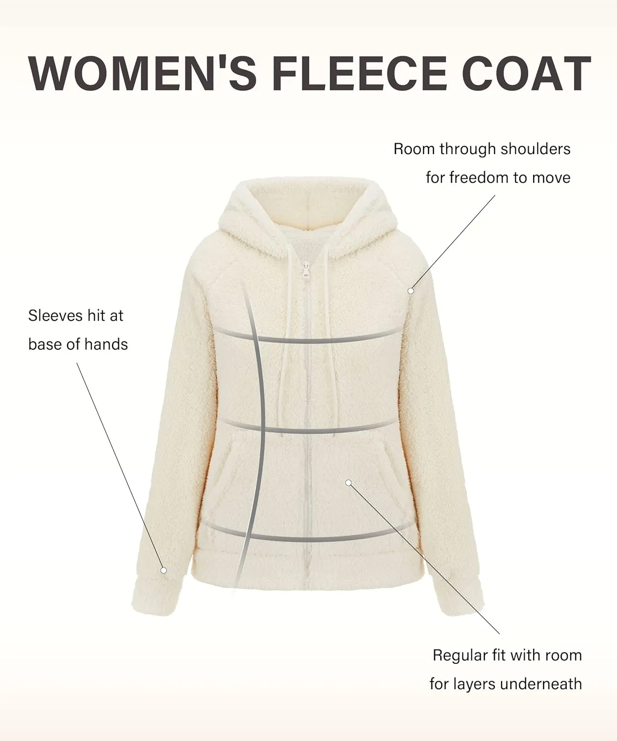 RISISSIDA Women Faux Fur Fleece Lightweight Jacket Spring Fall Transitional Fashion, Cute Thin Coat