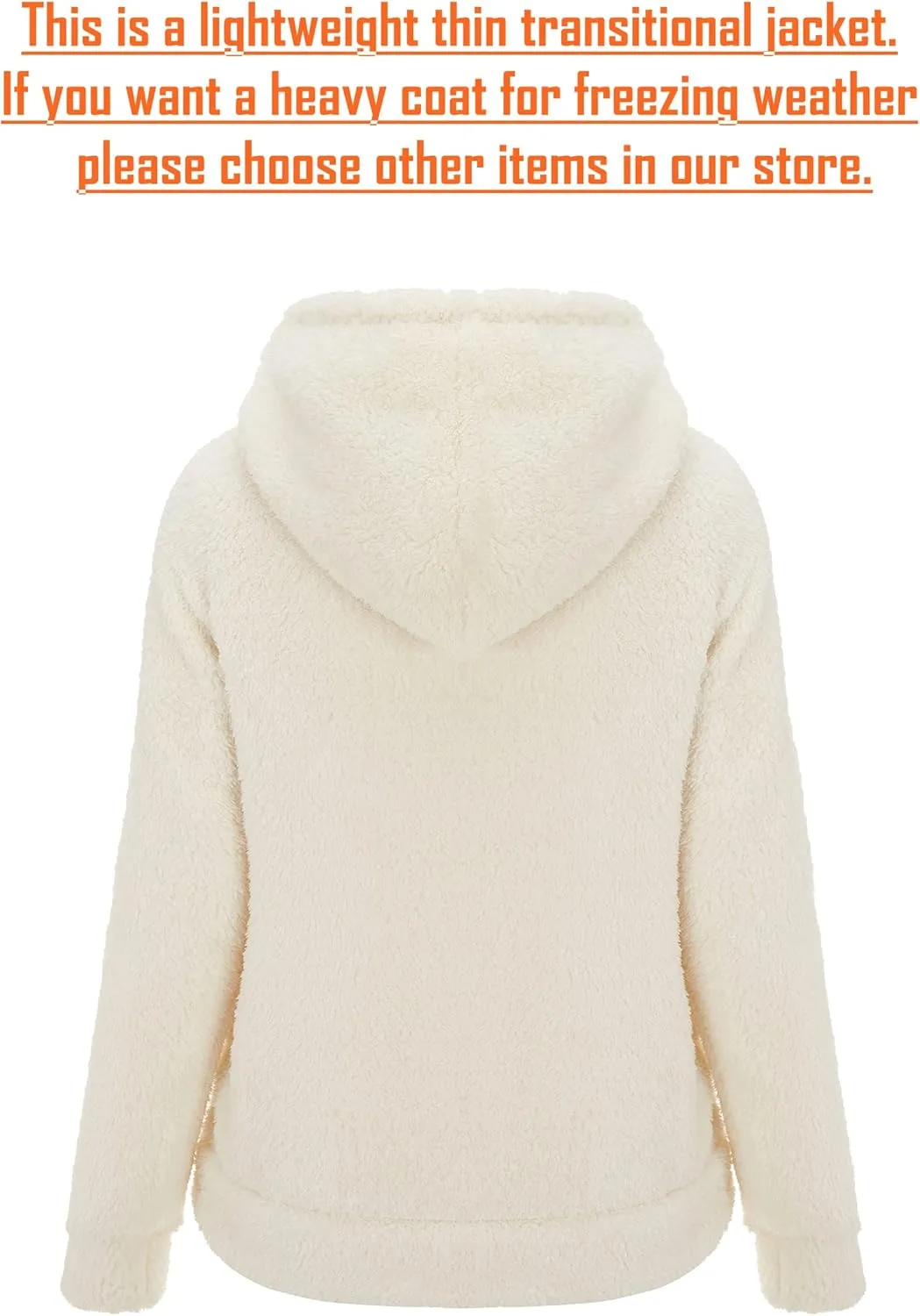 RISISSIDA Women Faux Fur Fleece Lightweight Jacket Spring Fall Transitional Fashion, Cute Thin Coat