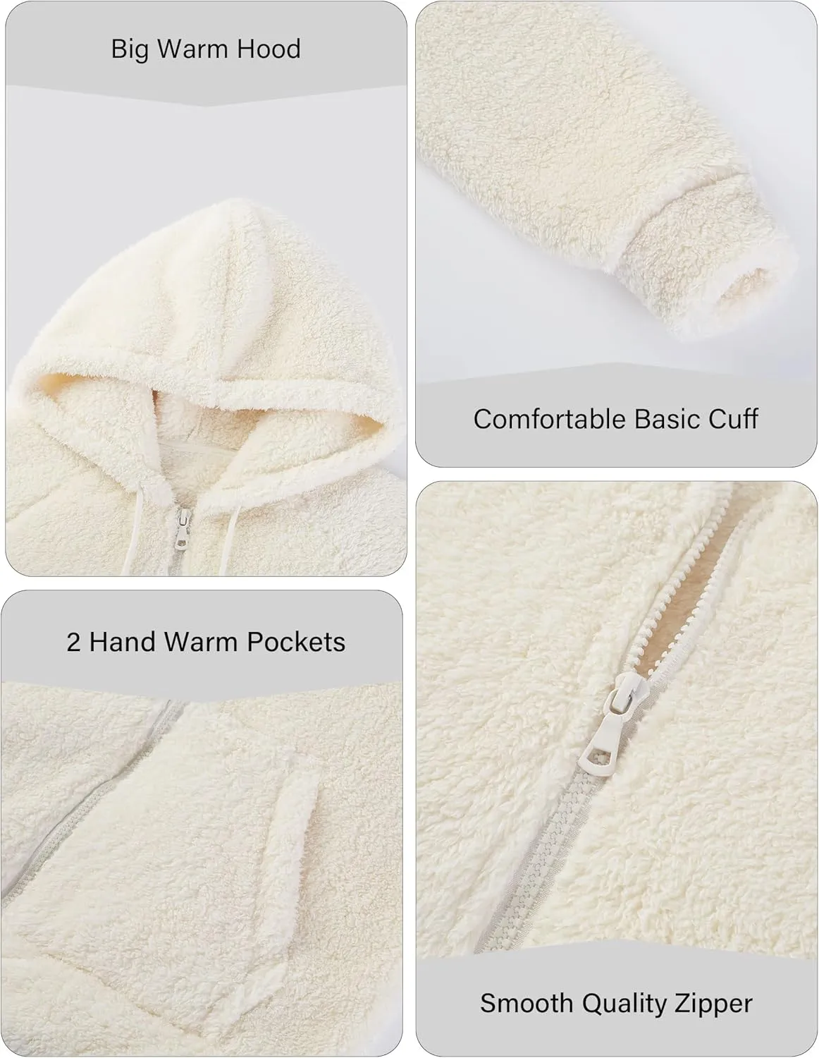 RISISSIDA Women Faux Fur Fleece Lightweight Jacket Spring Fall Transitional Fashion, Cute Thin Coat